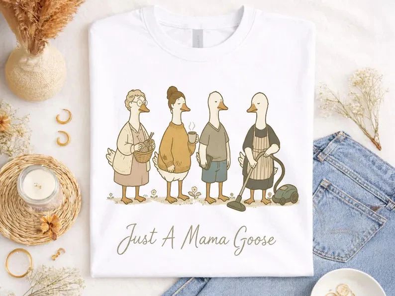 Mama Goose Cute Mom Comfort Tee Shirt Funny Gift Unisex T-shirt, Sweatshirt, Hoodie, Long Sleeve Tee - T-Shirt, Sweatshirt, Hoodie