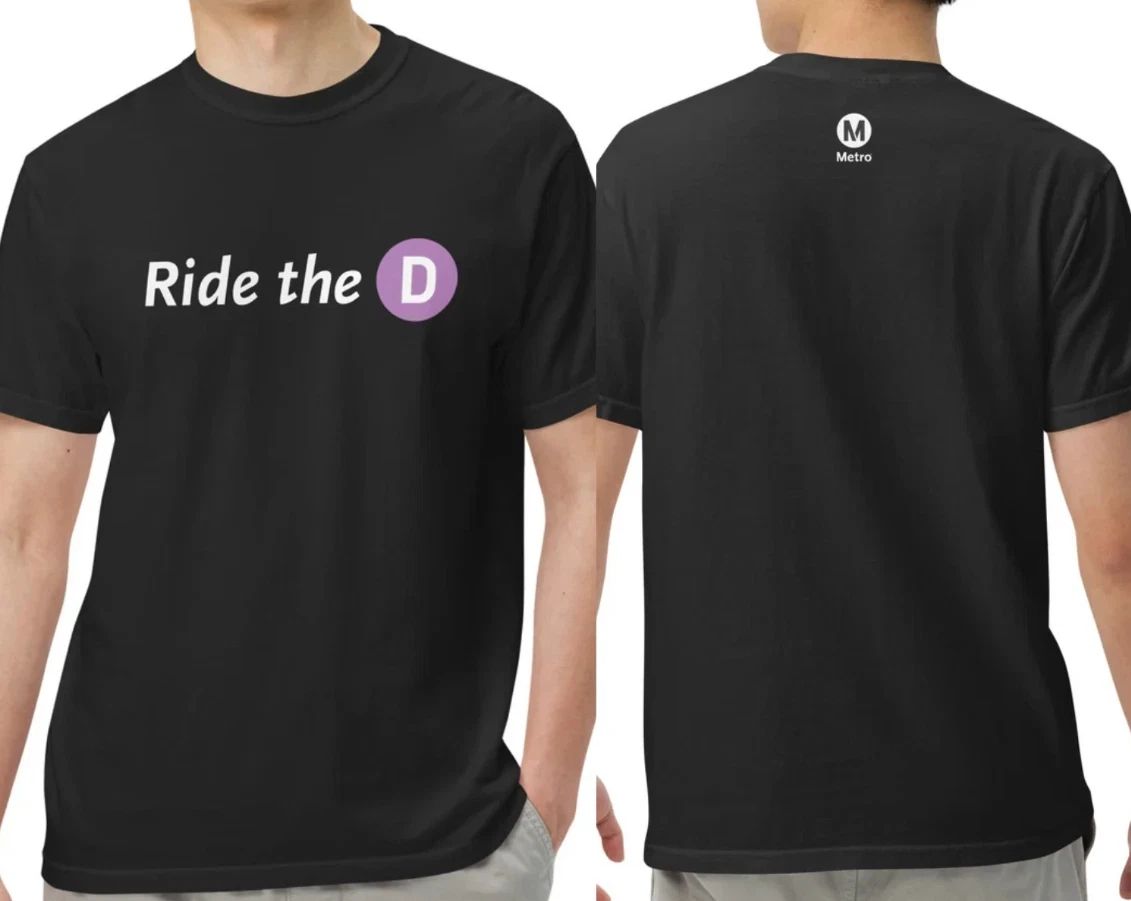 L.A. Metro'S D Line Ride The D T-Shirt Unisex T-shirt, Sweatshirt, Hoodie, Long Sleeve Tee - T-Shirt, Sweatshirt, Hoodie