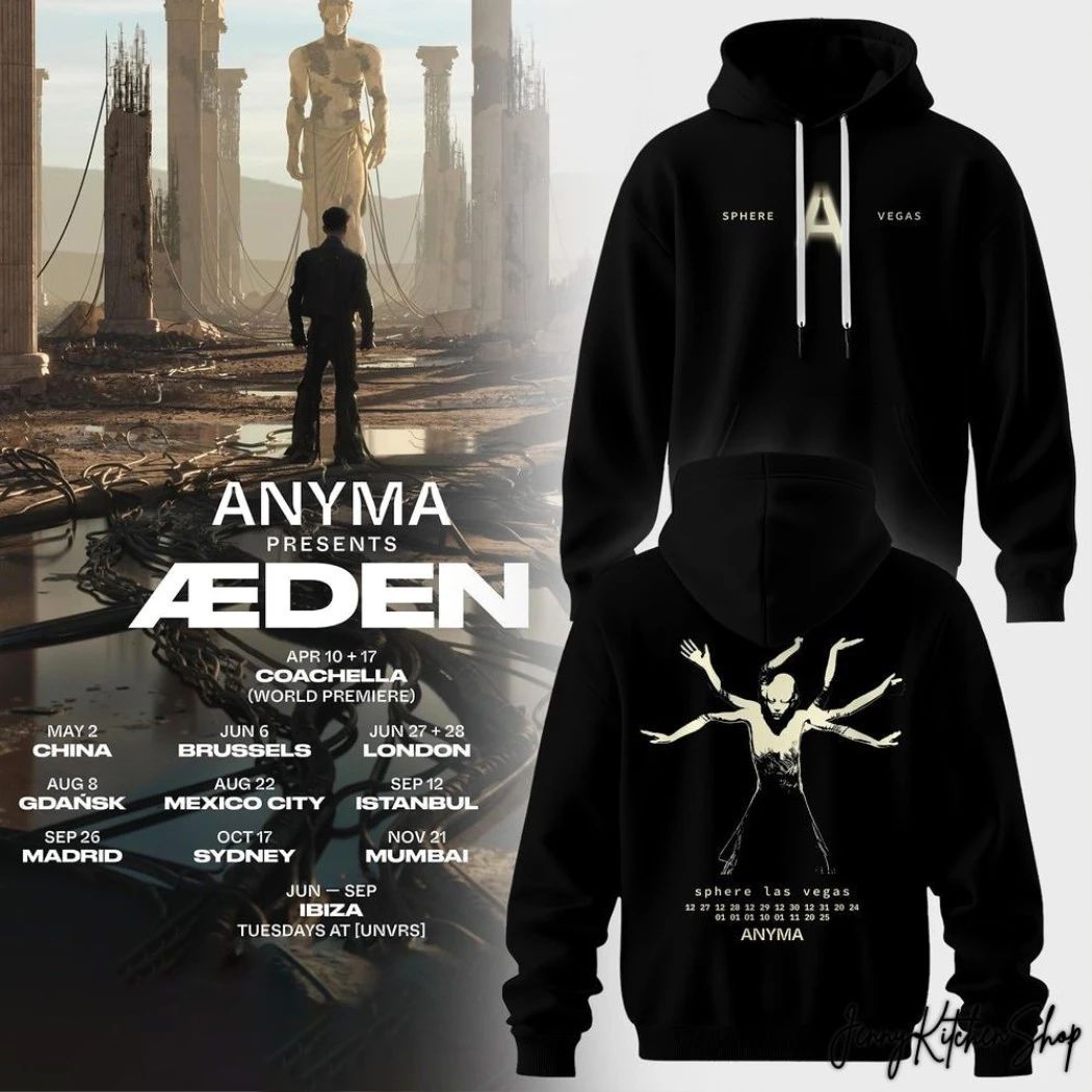 Original Sphere Las Vegas Anyma Presents Den Concept 2026 Two Sided T-Shirt Unisex T-shirt, Sweatshirt, Hoodie, Long Sleeve Tee - T-Shirt, Sweatshirt, Hoodie