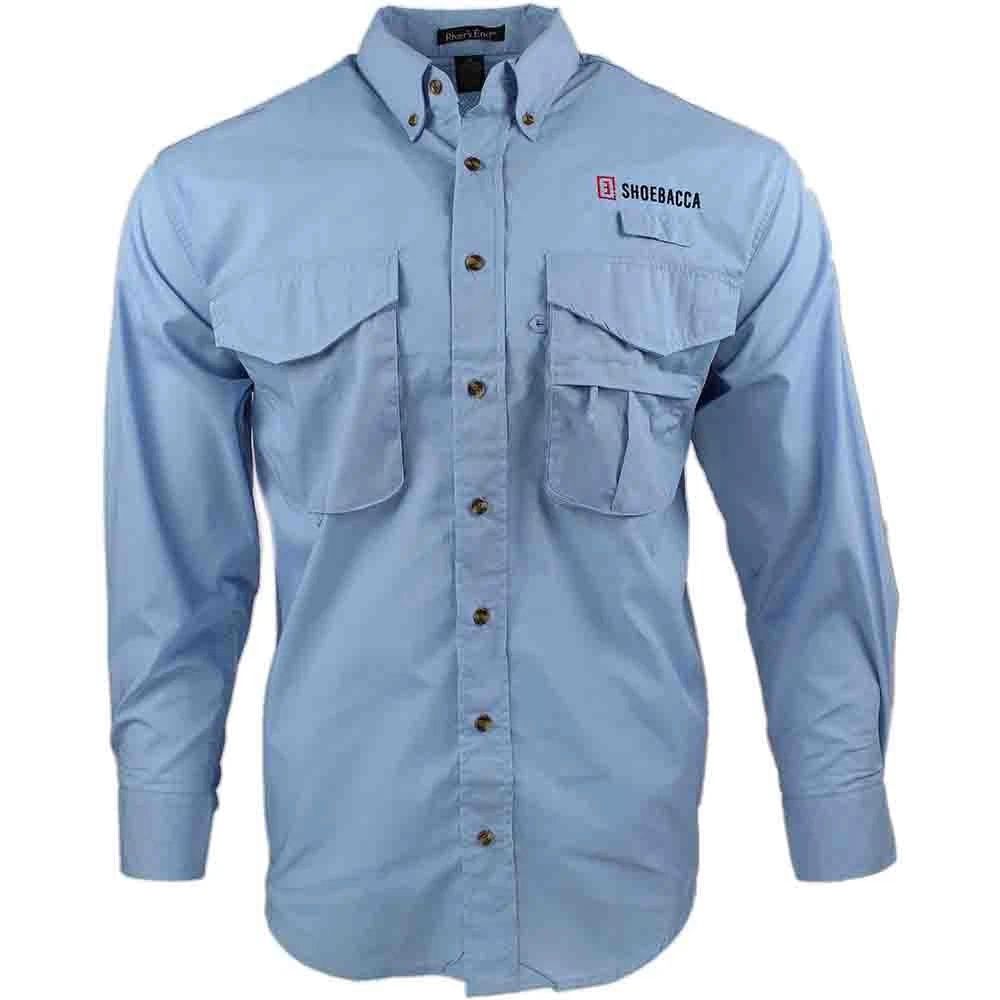 SHOEBACCA Guide Collared Long Sleeve Button Up Shirt Mens Blue Casual Tops 4050- Unisex T-shirt, Sweatshirt, Hoodie, Long Sleeve Tee - T-Shirt, Sweatshirt, Hoodie