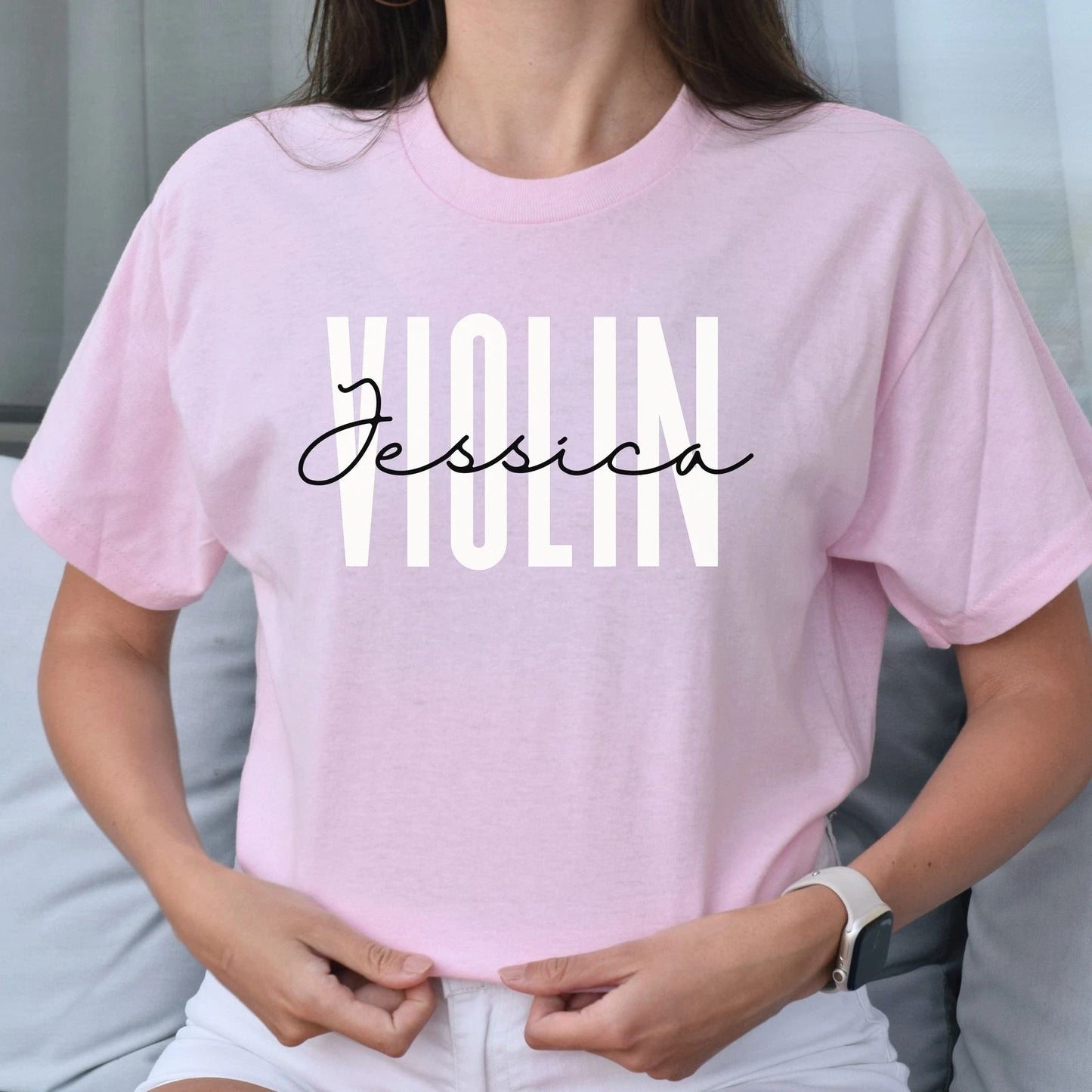 Personalized Violin T-shirt gift Custom name Orchestra Violin player Unisex Tee Unisex T-shirt, Sweatshirt, Hoodie, Long Sleeve Tee - T-Shirt, Sweatshirt, Hoodie