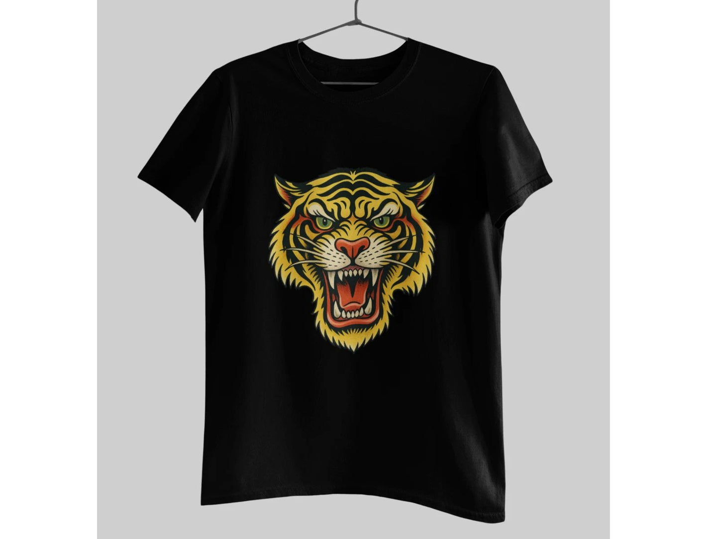 Roaring Tiger Head T-Shirt | Vintage Wildcat Graphic Tee | Retro Animal Print Unisex T-shirt, Sweatshirt, Hoodie, Long Sleeve Tee - T-Shirt, Sweatshirt, Hoodie