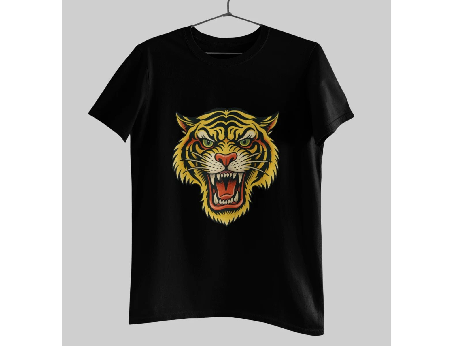 Roaring Tiger Head T-Shirt | Vintage Wildcat Graphic Tee | Retro Animal Print Unisex T-shirt, Sweatshirt, Hoodie, Long Sleeve Tee - T-Shirt, Sweatshirt, Hoodie