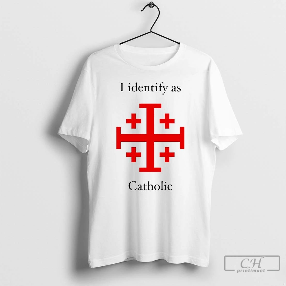 Premium I Identify As Catholic T Shirts Unisex T-shirt, Sweatshirt, Hoodie, Long Sleeve Tee - T-Shirt, Sweatshirt, Hoodie