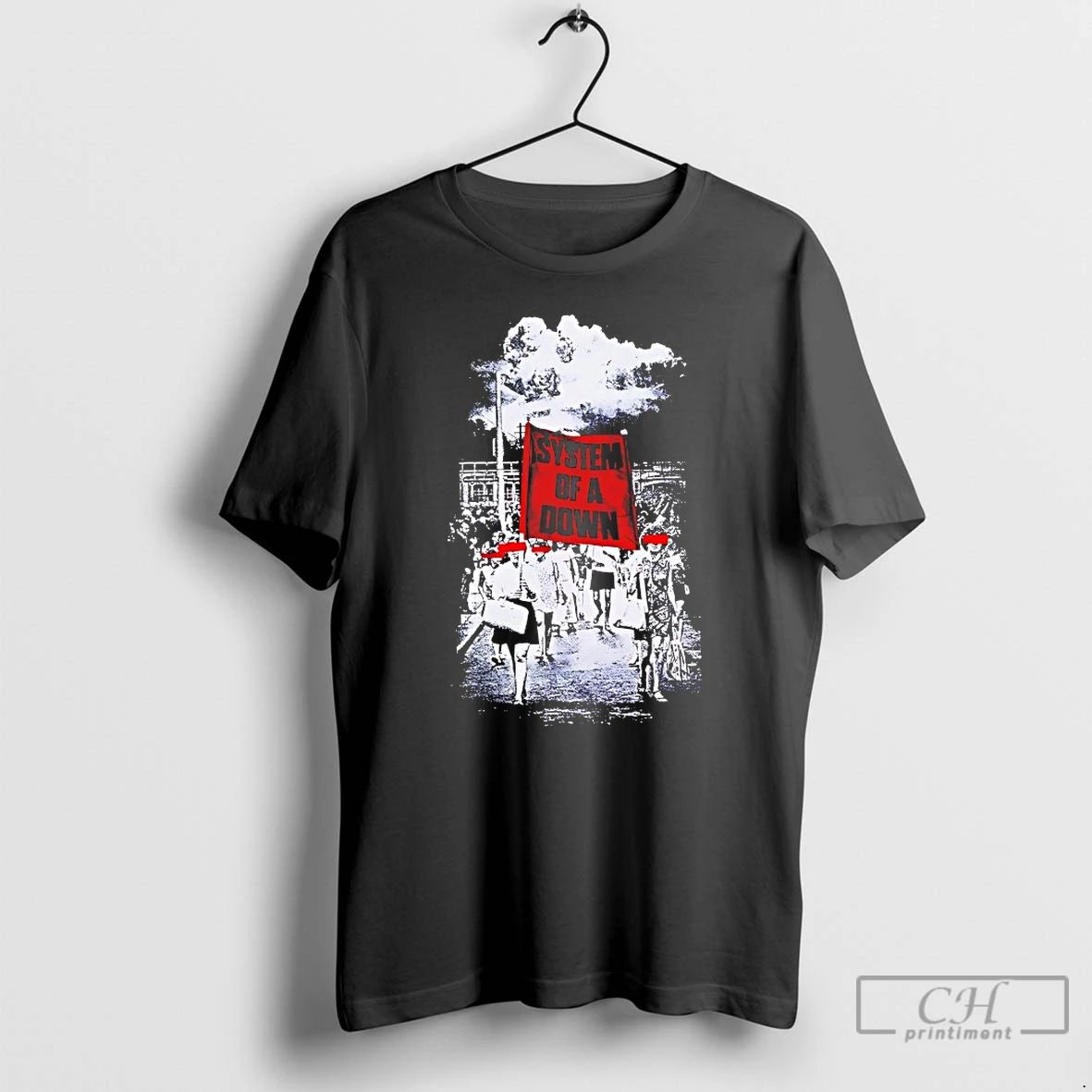 Premium System Of A Down Red Flag T Shirts Unisex T-shirt, Sweatshirt, Hoodie, Long Sleeve Tee - T-Shirt, Sweatshirt, Hoodie