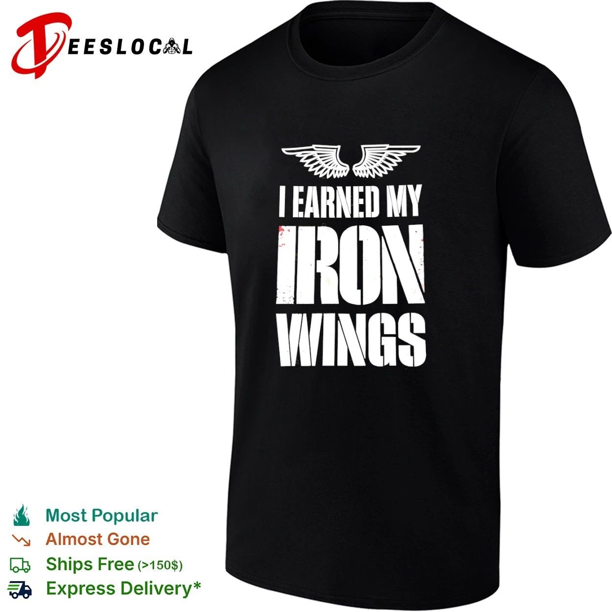 I Earned My Iron Wings aviation pilot T-shirt Unisex T-shirt, Sweatshirt, Hoodie, Long Sleeve Tee - T-Shirt, Sweatshirt, Hoodie