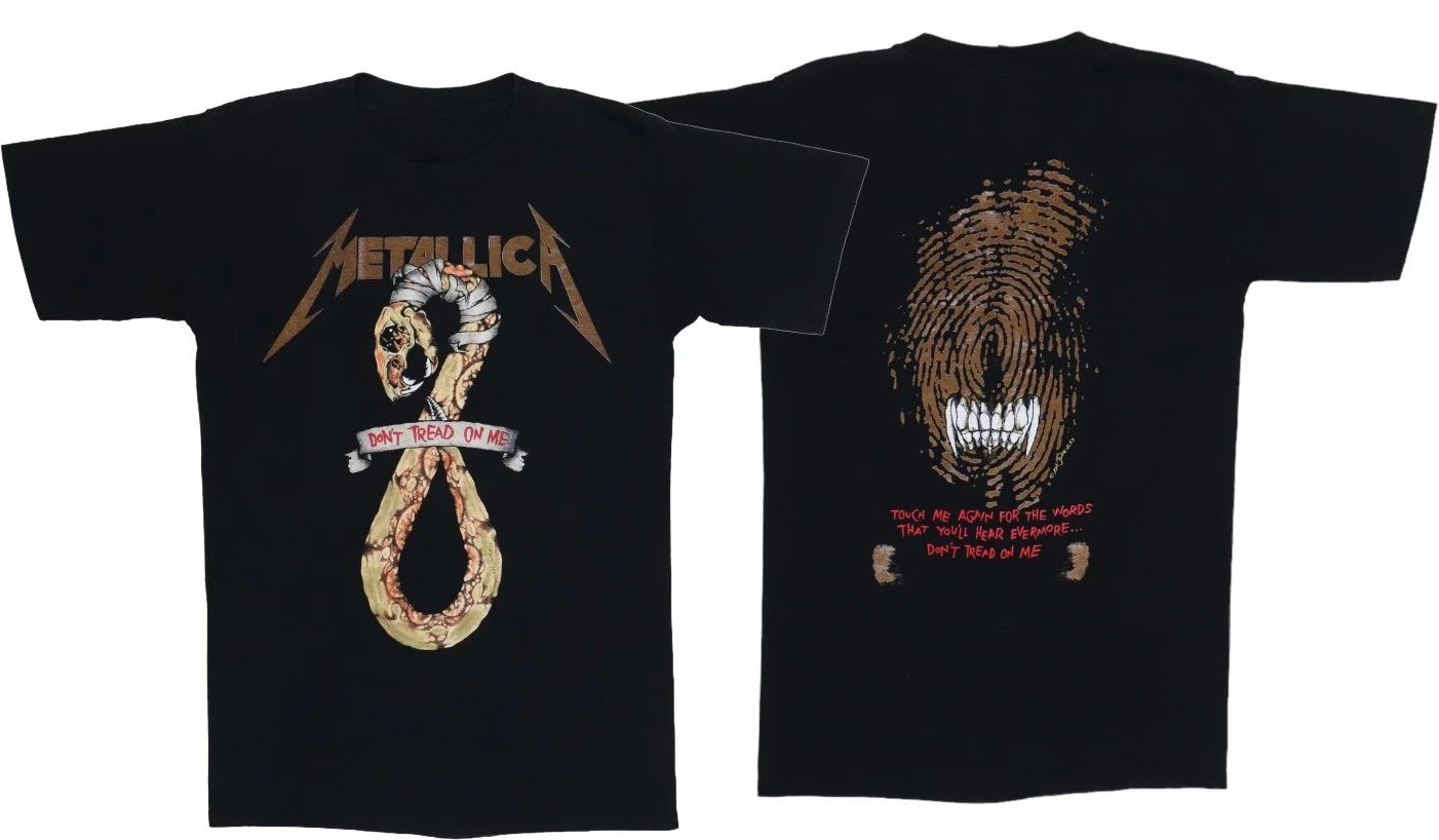 Metal*lica Pushead Dont Tread On Me 1991 T-shirt Size S-5XL Unisex T-shirt, Sweatshirt, Hoodie, Long Sleeve Tee - T-Shirt, Sweatshirt, Hoodie