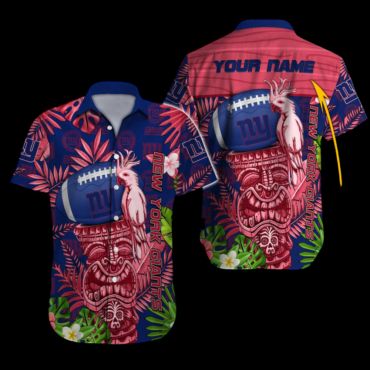 Personalized New York Giants Tiki Tropical Hawaiian Shirt Unisex T-shirt, Sweatshirt, Hoodie, Long Sleeve Tee - T-Shirt, Sweatshirt, Hoodie
