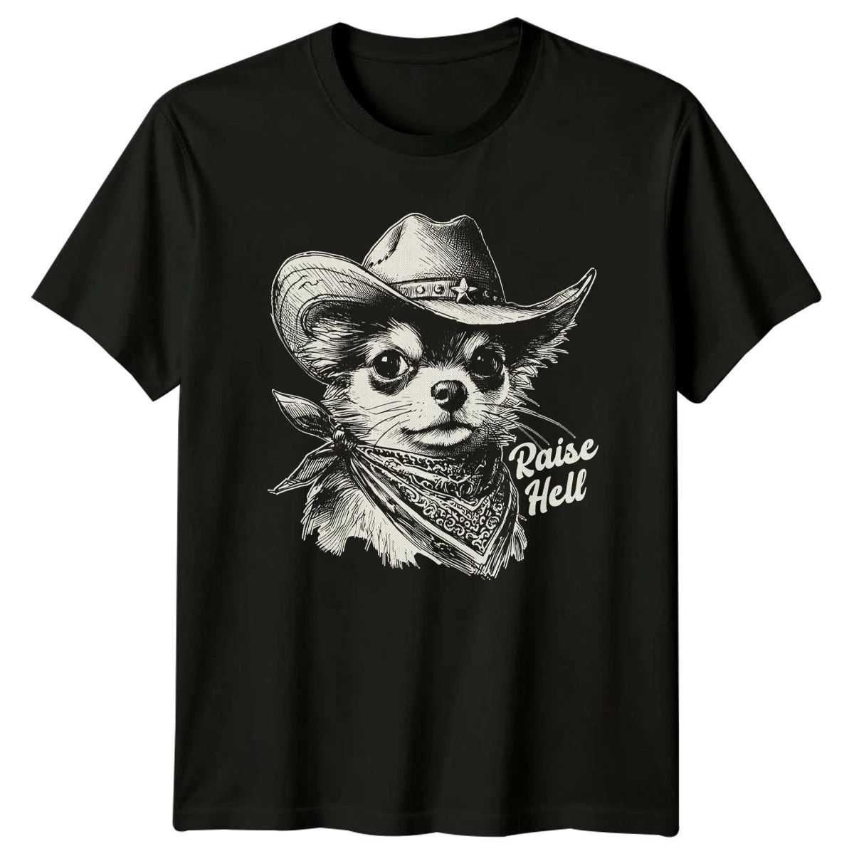 Raise Hell T-Shirt Chihuahua Western Dog Birthday Gift For Him And Her Unisex T-shirt, Sweatshirt, Hoodie, Long Sleeve Tee - T-Shirt, Sweatshirt, Hoodie