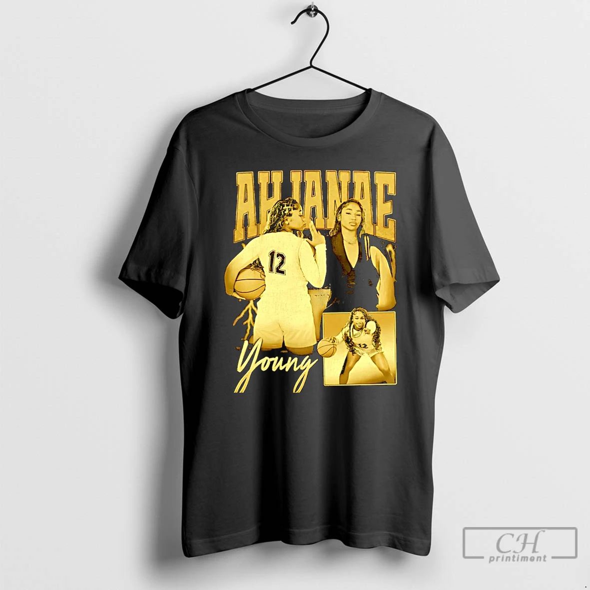 Premium Ahjanae Young West Virginia State Womens Basketball Player Collage Christmas T Shirts - T-Shirt, Sweatshirt, Hoodie