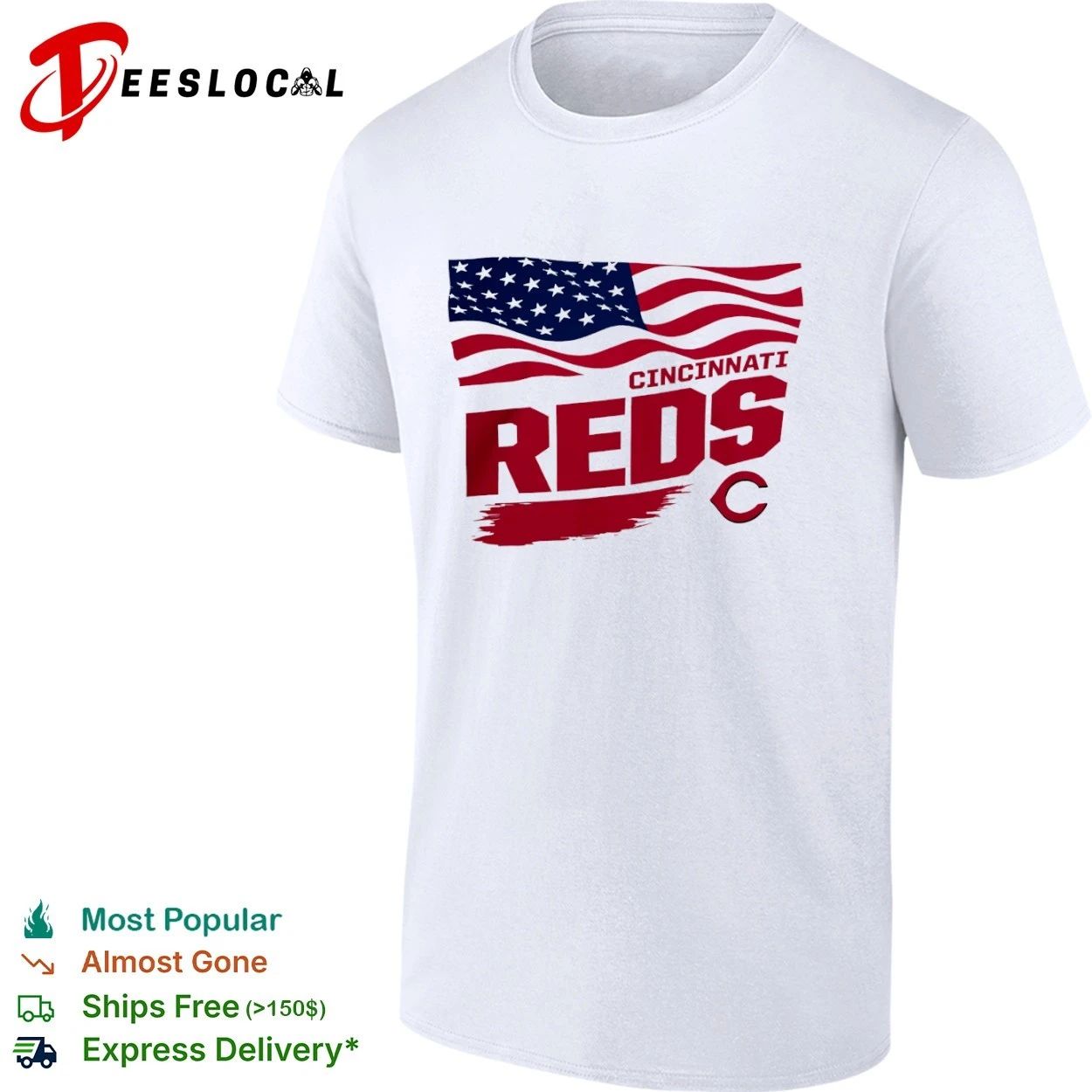 Cincinnati Reds Waving Flag Cincinnati Reds Starter T-shirt Unisex T-shirt, Sweatshirt, Hoodie, Long Sleeve Tee - T-Shirt, Sweatshirt, Hoodie