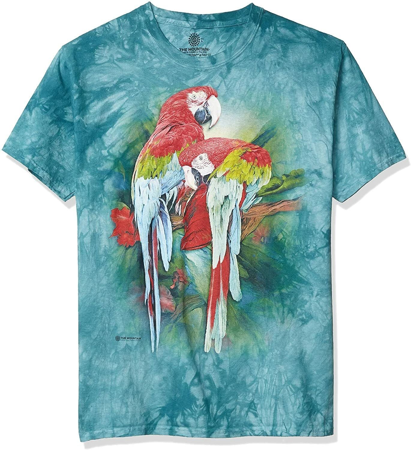 Macaw Mates Scarlet Parakeet Birds Tropical Blue Parrot The Mountain Shirt S-4X Unisex T-shirt, Sweatshirt, Hoodie, Long Sleeve Tee - T-Shirt, Sweatshirt, Hoodie