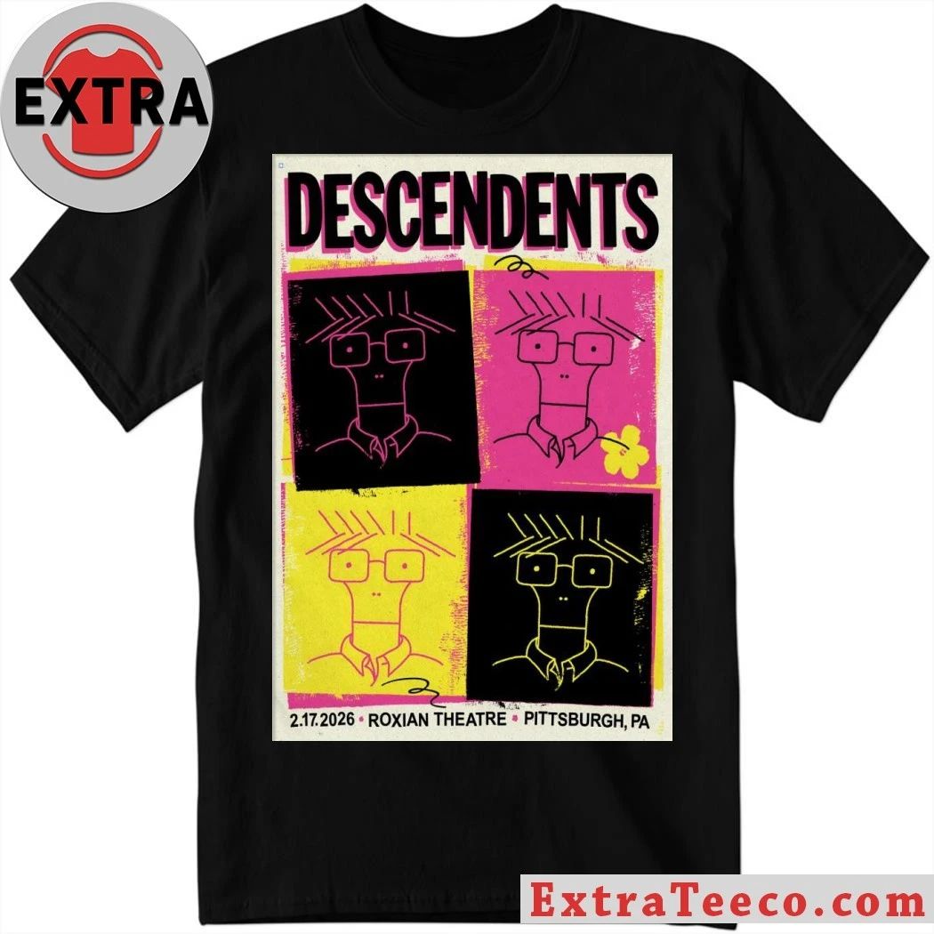 Original Descendents Event Pittsburgh PA On Feb 17 2026 Poster Shirt Unisex T-shirt, Sweatshirt, Hoodie, Long Sleeve Tee - T-Shirt, Sweatshirt, Hoodie