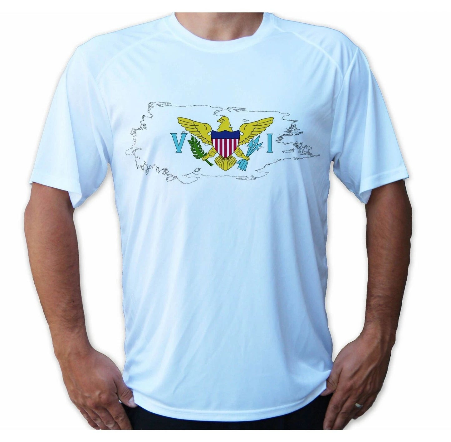 US Virgin Islands Flag Sport Boat UPF 50 T-Shirt Sun UV Protection Fishing Water Unisex T-shirt, Sweatshirt, Hoodie, Long Sleeve Tee - T-Shirt, Sweatshirt, Hoodie