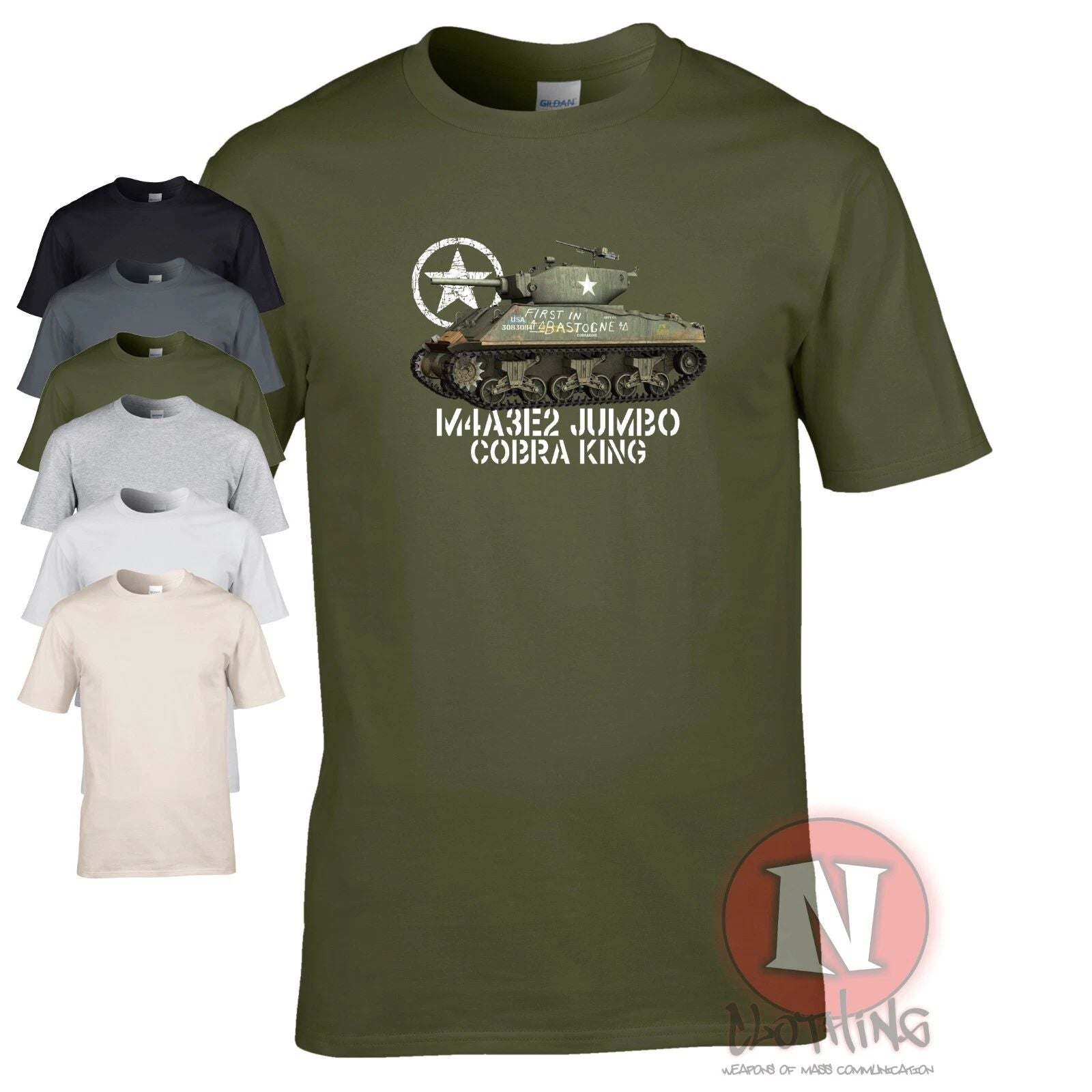 M4A3E2 Jumbo Cobra King Sherman tank t-shirt military WW2 vehicle WWII WoT Unisex T-shirt, Sweatshirt, Hoodie, Long Sleeve Tee - T-Shirt, Sweatshirt, Hoodie