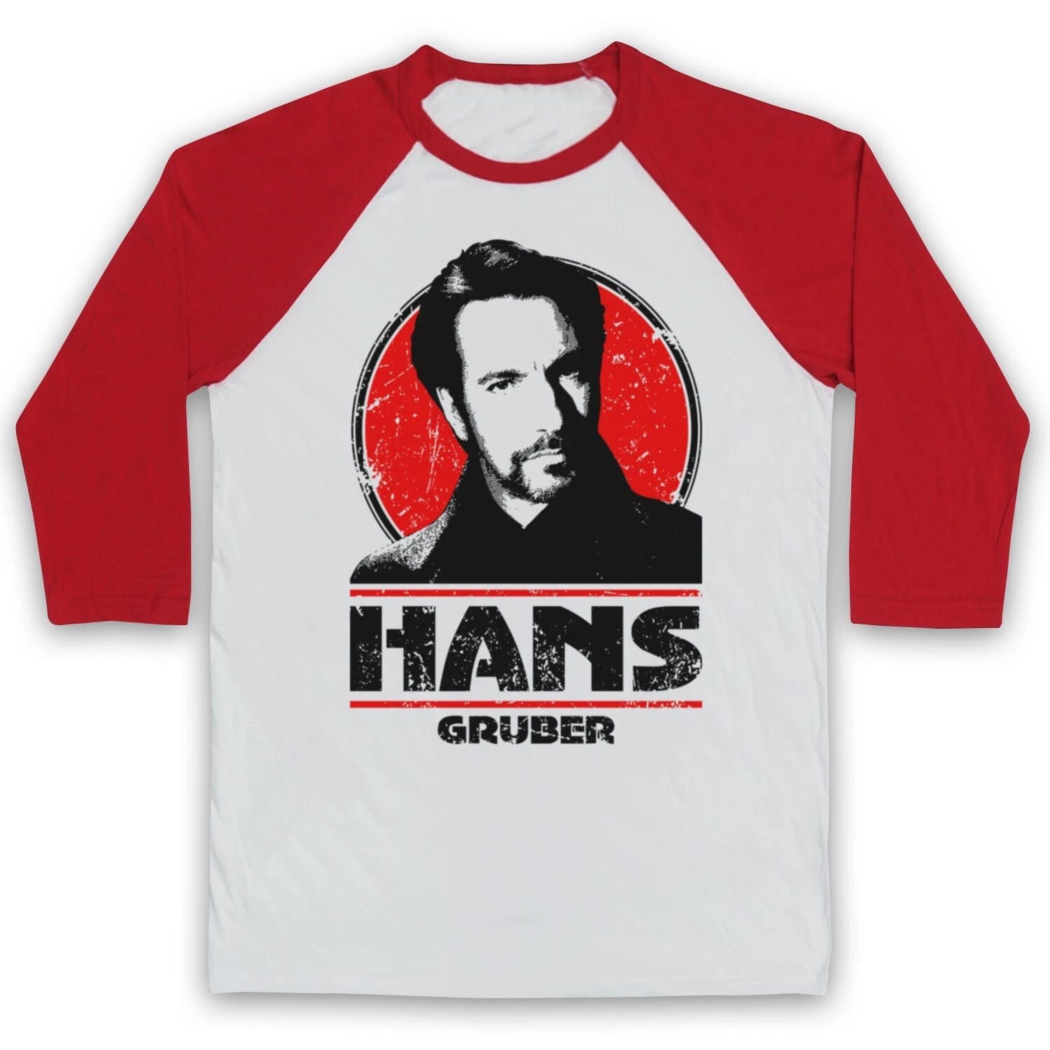 DIE HARD HANS GRUBER RICKMAN ACTION HERO WILLIS FILM 3/4 SLEEVE BASEBALL TEE Unisex T-shirt, Sweatshirt, Hoodie, Long Sleeve Tee - T-Shirt, Sweatshirt, Hoodie