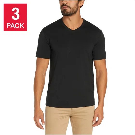Banana Republic Men's V-Neck Tee, 3-pack | Black | 2X-Large Unisex T-shirt, Sweatshirt, Hoodie, Long Sleeve Tee - T-Shirt, Sweatshirt, Hoodie