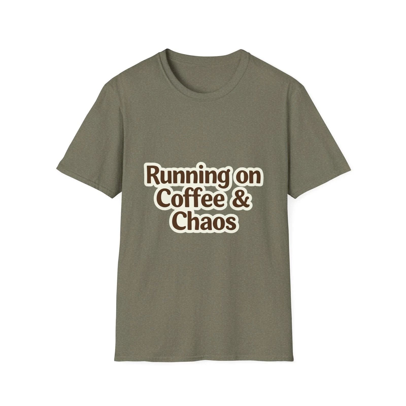Coffee & Chaos Unisex Softstyle T-Shirt, Funny Gift, Casual Wear, Coffee Unisex T-shirt, Sweatshirt, Hoodie, Long Sleeve Tee - T-Shirt, Sweatshirt, Hoodie