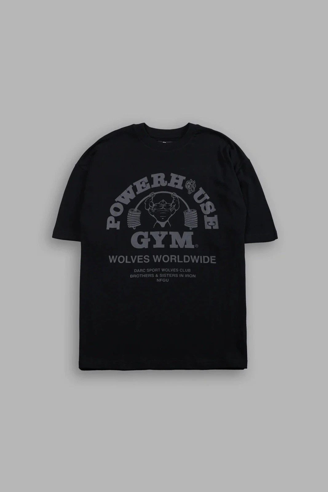 Darc Sport Powerhouse of the Wolves Premium Oversized Tee in Black SIZE XL (NEW) Unisex T-shirt, Sweatshirt, Hoodie, Long Sleeve Tee - T-Shirt, Sweatshirt, Hoodie