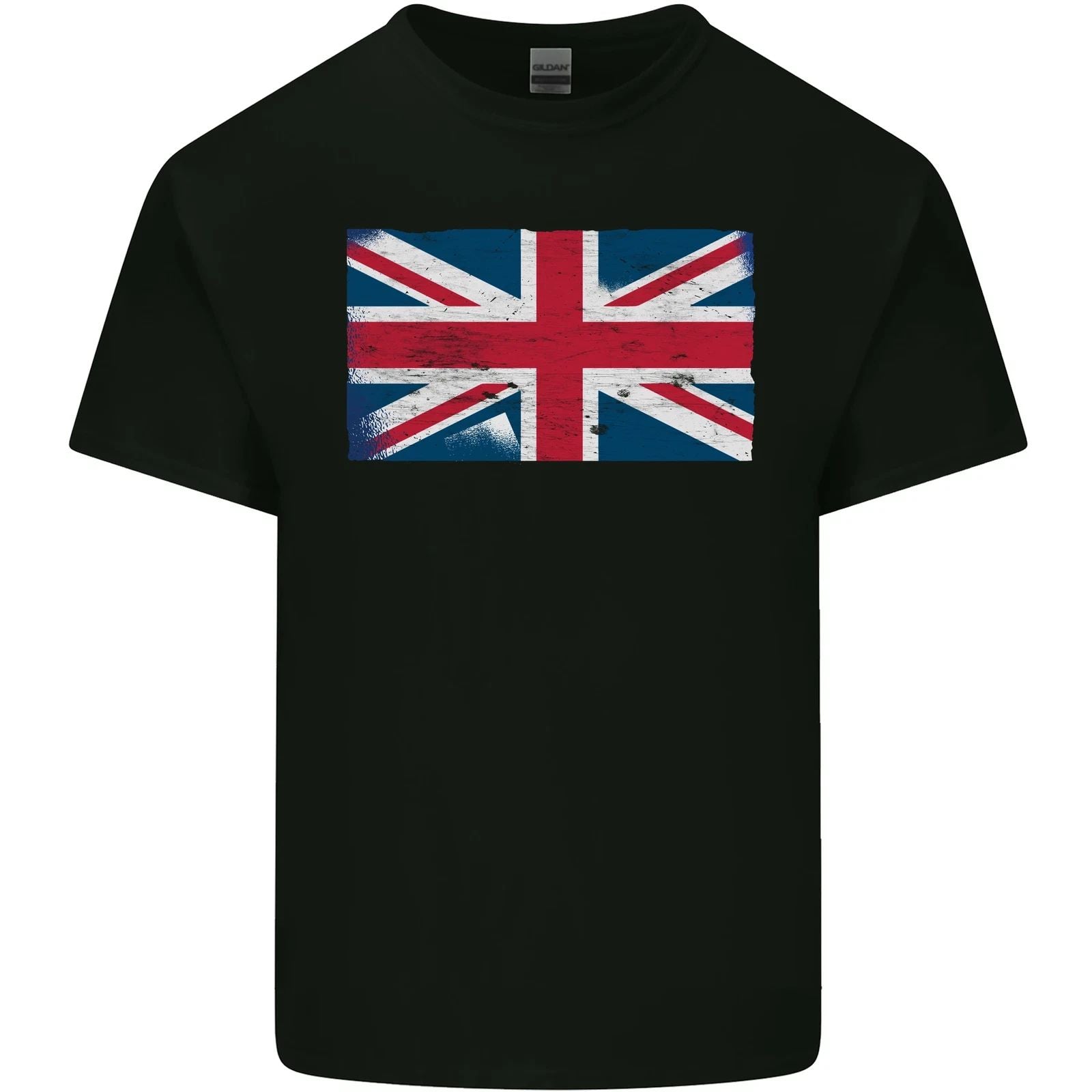 Distressed Union Jack Flag Great Britain Mens Cotton T-Shirt Tee Top Unisex T-shirt, Sweatshirt, Hoodie, Long Sleeve Tee - T-Shirt, Sweatshirt, Hoodie