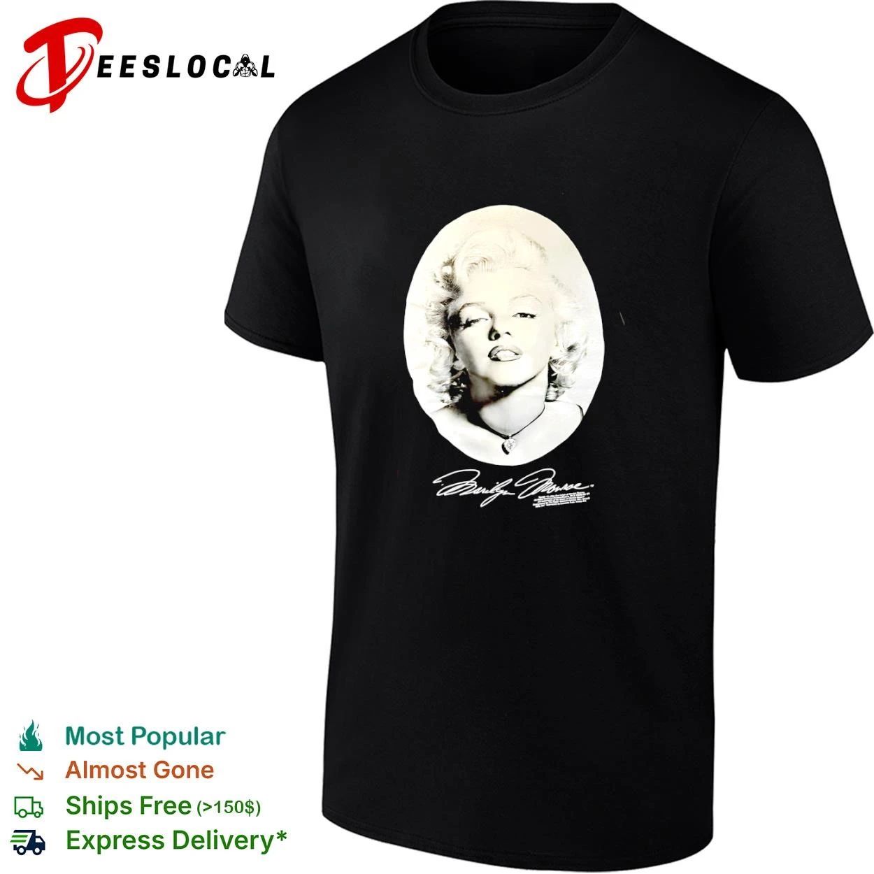 Marilyn Monroe Portrait Hollywood Icon T-shirt Unisex T-shirt, Sweatshirt, Hoodie, Long Sleeve Tee - T-Shirt, Sweatshirt, Hoodie