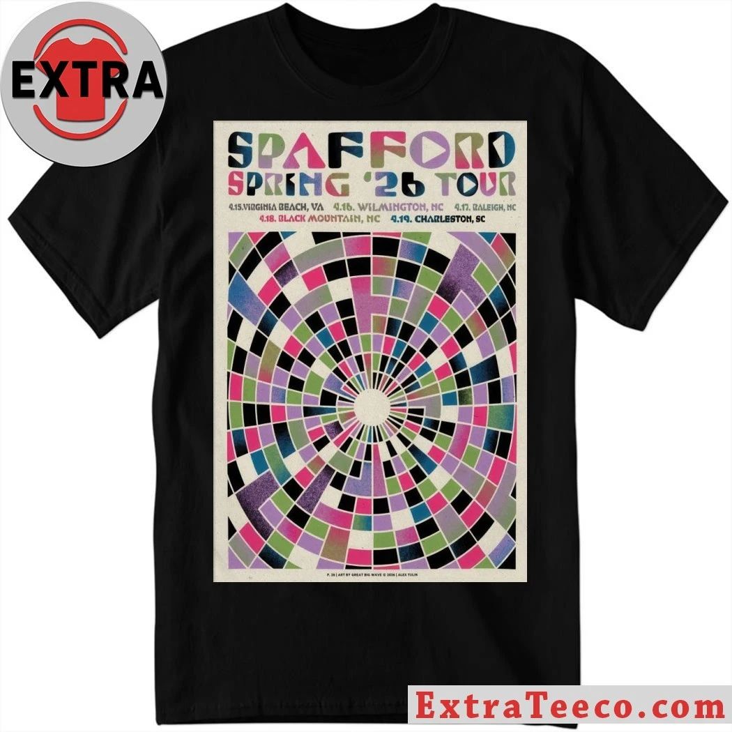 Spafford Spring Tour 2026 Poster Shirt Unisex T-shirt, Sweatshirt, Hoodie, Long Sleeve Tee - T-Shirt, Sweatshirt, Hoodie