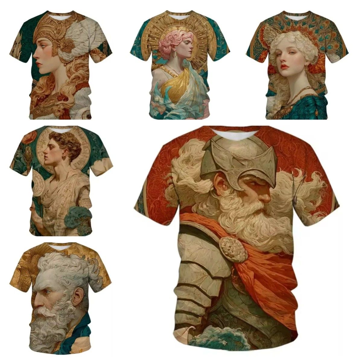 3D Print Women Men Short Sleeve T-shirt Casual Tee Tops Greek Mythology Trendy Unisex T-shirt, Sweatshirt, Hoodie, Long Sleeve Tee - T-Shirt, Sweatshirt, Hoodie