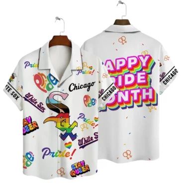 Chicago White Sox Happy Pride Month Hawaiian Shirt Unisex T-shirt, Sweatshirt, Hoodie, Long Sleeve Tee - T-Shirt, Sweatshirt, Hoodie