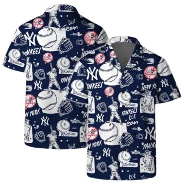 New York Yankees Baseball Sketch Hawaiian Shirt Unisex T-shirt, Sweatshirt, Hoodie, Long Sleeve Tee - T-Shirt, Sweatshirt, Hoodie
