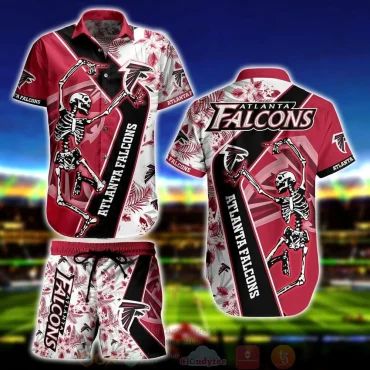 Atlanta Falcons Skeleton Dance Hawaiian Shirt Unisex T-shirt, Sweatshirt, Hoodie, Long Sleeve Tee - T-Shirt, Sweatshirt, Hoodie