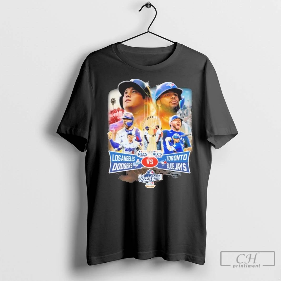 Premium Dodgers Vs Blue Jays Ws 2025 Matchup Player Unisex T-shirt, Sweatshirt, Hoodie, Long Sleeve Tee - T-Shirt, Sweatshirt, Hoodie