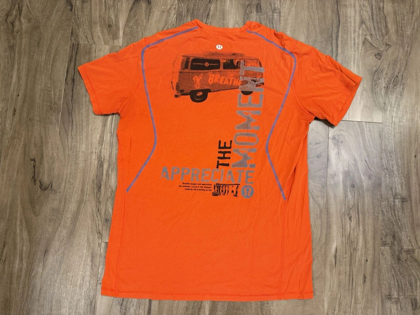 Lululemon Mens XXL Orange Graphic T Shirt The Moment Appreciate Unisex T-shirt, Sweatshirt, Hoodie, Long Sleeve Tee - T-Shirt, Sweatshirt, Hoodie