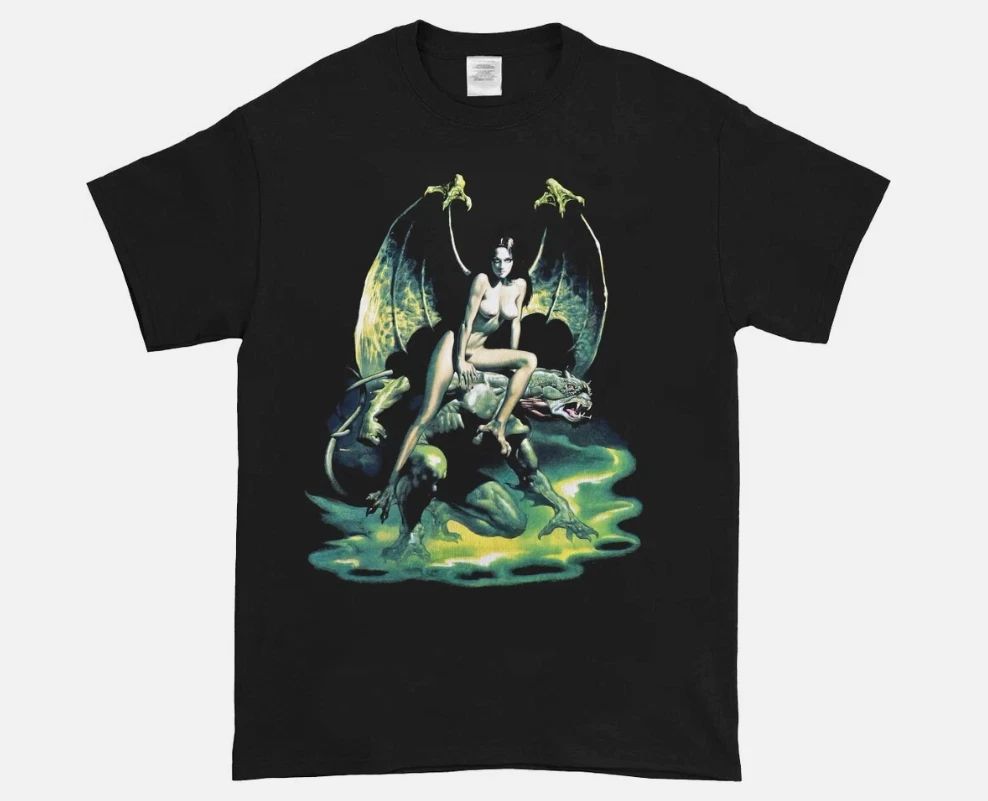 Boris Vallejo Naked Gargoyle Girl 80s Black T-Shirt Unisex T-shirt, Sweatshirt, Hoodie, Long Sleeve Tee - T-Shirt, Sweatshirt, Hoodie