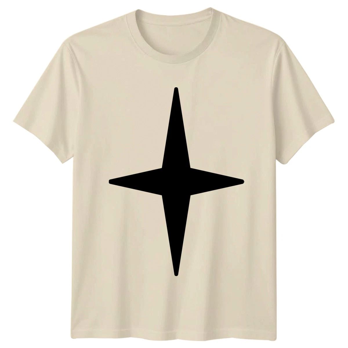 Simple Four Pointed Star Graphic T-Shirt Minimalist Symbol Geometric Birthday Unisex T-shirt, Sweatshirt, Hoodie, Long Sleeve Tee - T-Shirt, Sweatshirt, Hoodie