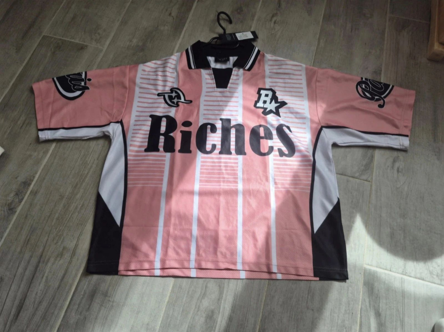 Riches Paris brand pink oversized short sleeve t-shirt. Size M. Unisex T-shirt, Sweatshirt, Hoodie, Long Sleeve Tee - T-Shirt, Sweatshirt, Hoodie