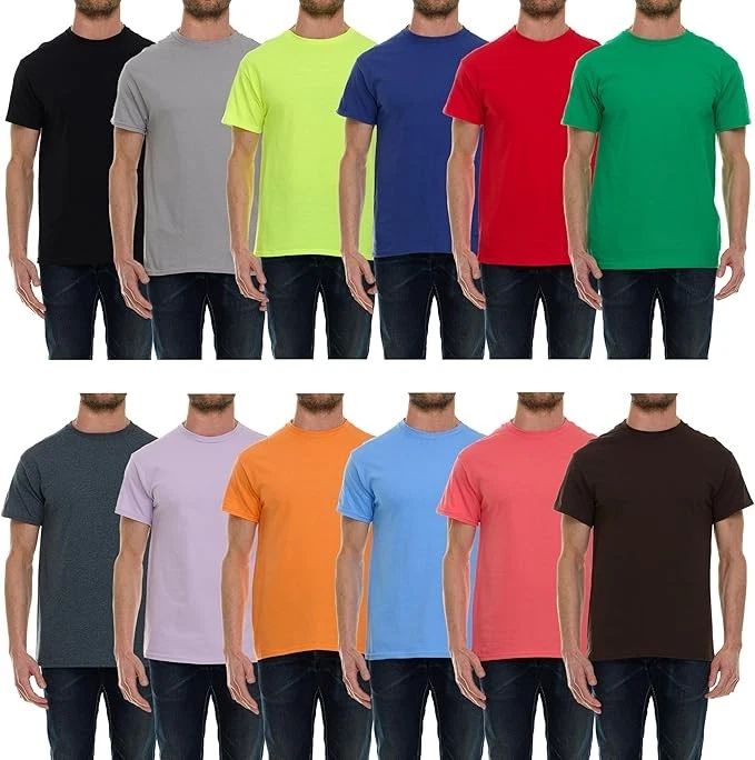 12 Pack BILLIONHATS Plus Size Men Cotton TShirt Bulk Big Tall Short Sleeve,Small Unisex T-shirt, Sweatshirt, Hoodie, Long Sleeve Tee - T-Shirt, Sweatshirt, Hoodie