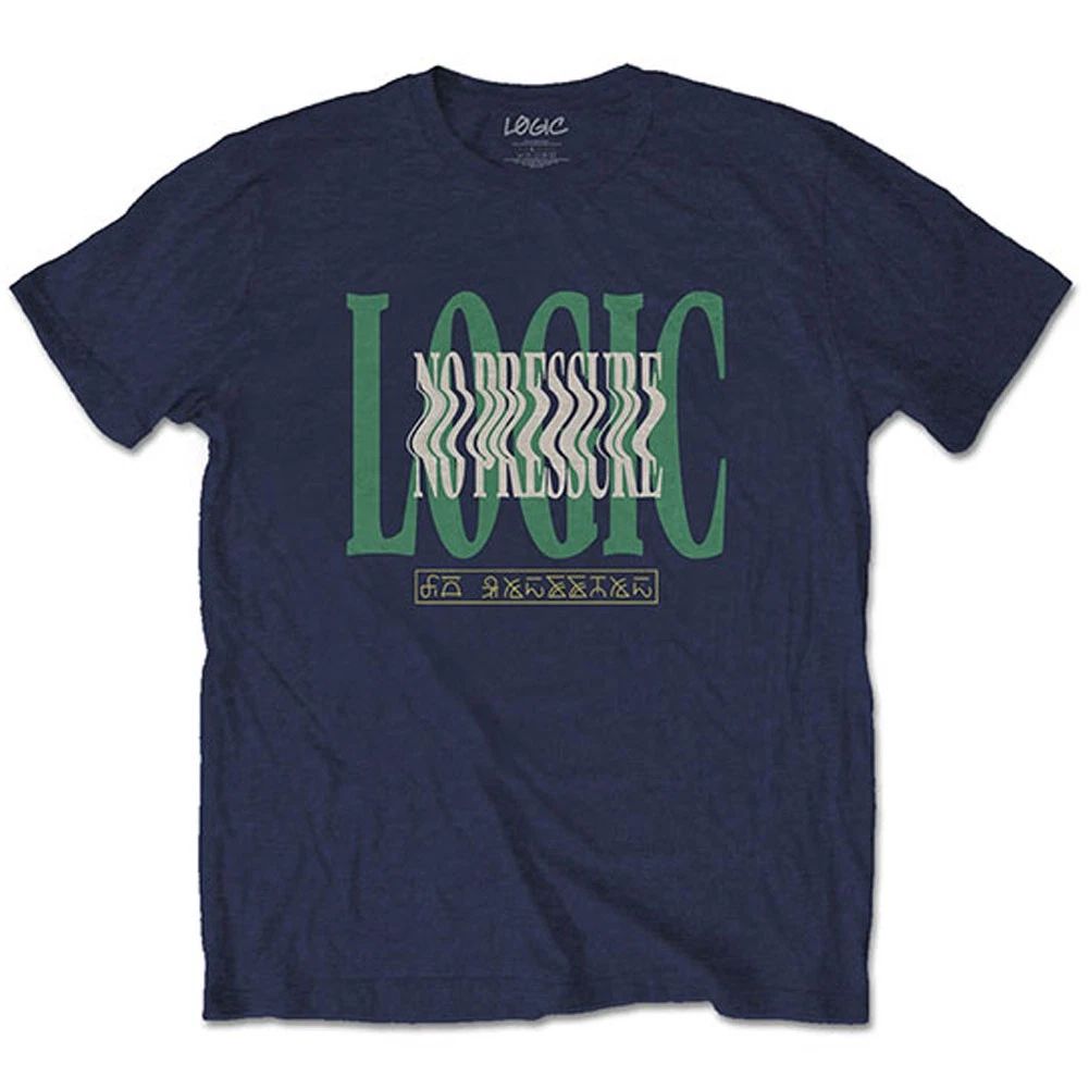 Men's Logic Wavy (Back Print) Slim Fit T-shirt Medium Navy Unisex T-shirt, Sweatshirt, Hoodie, Long Sleeve Tee - T-Shirt, Sweatshirt, Hoodie