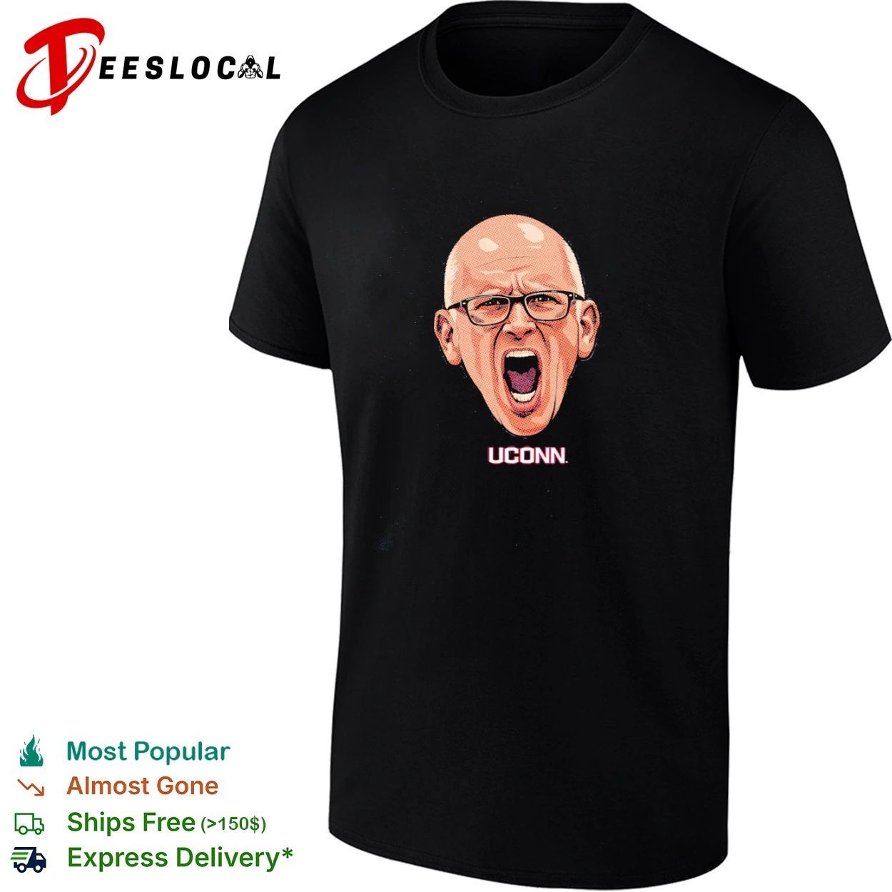 Dan Hurley Big Head UConn NCAA Basketball T-shirt Unisex T-shirt, Sweatshirt, Hoodie, Long Sleeve Tee - T-Shirt, Sweatshirt, Hoodie