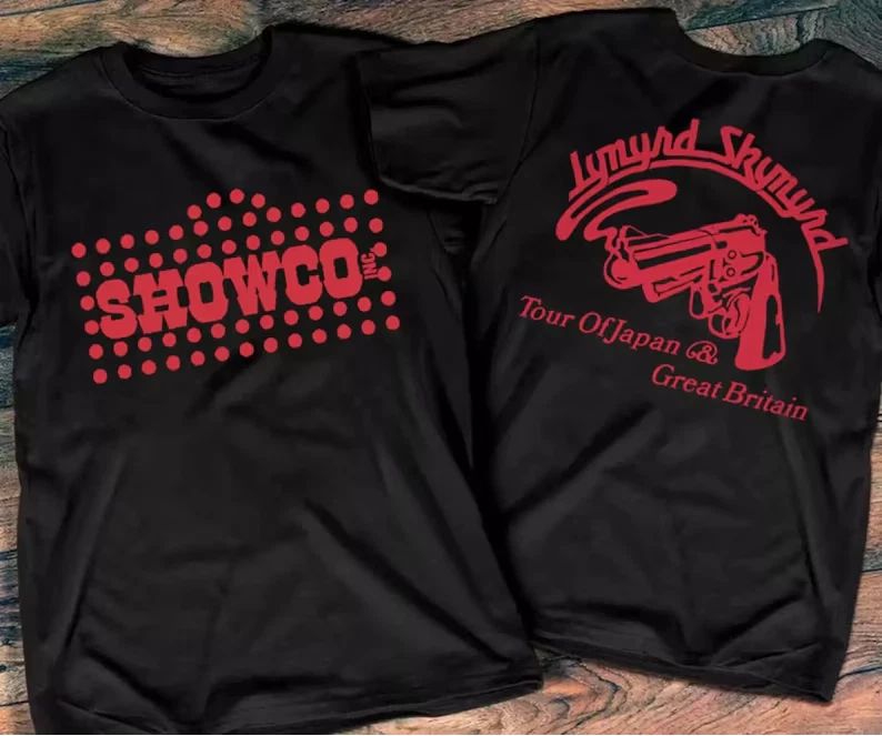 Vintage 1976 Lynyrd Skynyrd Showco Tour of Japan & Great Britain Rock T-Shirt Unisex T-shirt, Sweatshirt, Hoodie, Long Sleeve Tee - T-Shirt, Sweatshirt, Hoodie