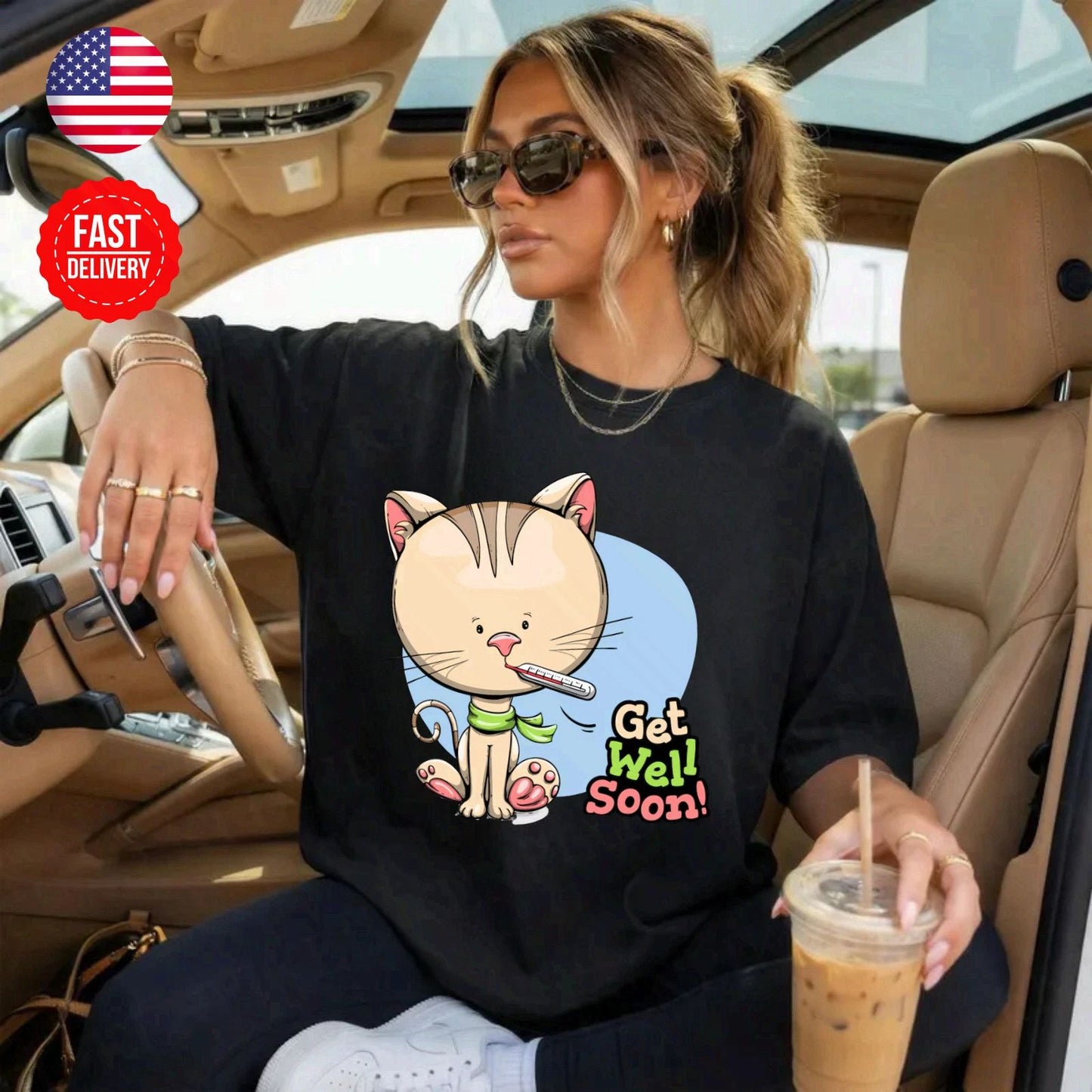 Sick Cat Meme T-Shirt Cute Kitty Humor Graphic Tee S-4XL Unisex T-shirt, Sweatshirt, Hoodie, Long Sleeve Tee - T-Shirt, Sweatshirt, Hoodie