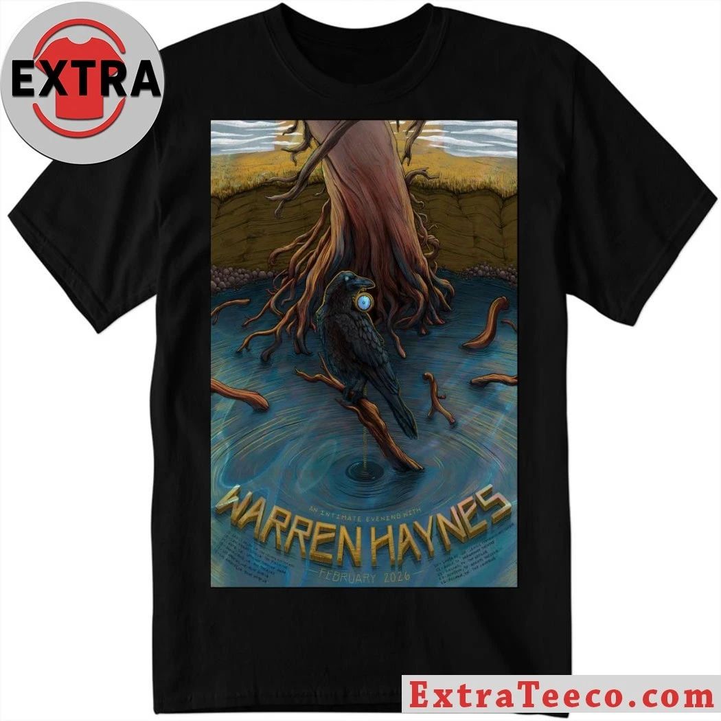 Warren Haynes February 2026 Tour Poster Shirt Unisex T-shirt, Sweatshirt, Hoodie, Long Sleeve Tee - T-Shirt, Sweatshirt, Hoodie