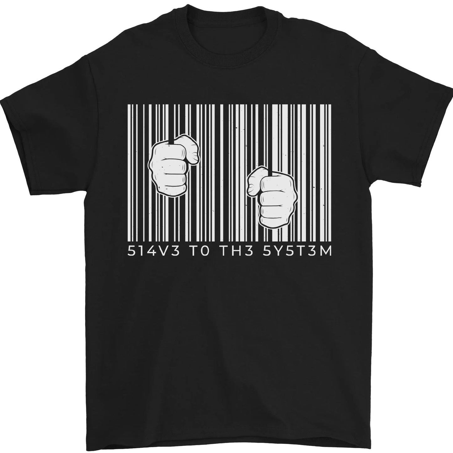 Slave to the System Anti Capitalism Mens T-Shirt 100% Cotton Unisex T-shirt, Sweatshirt, Hoodie, Long Sleeve Tee - T-Shirt, Sweatshirt, Hoodie