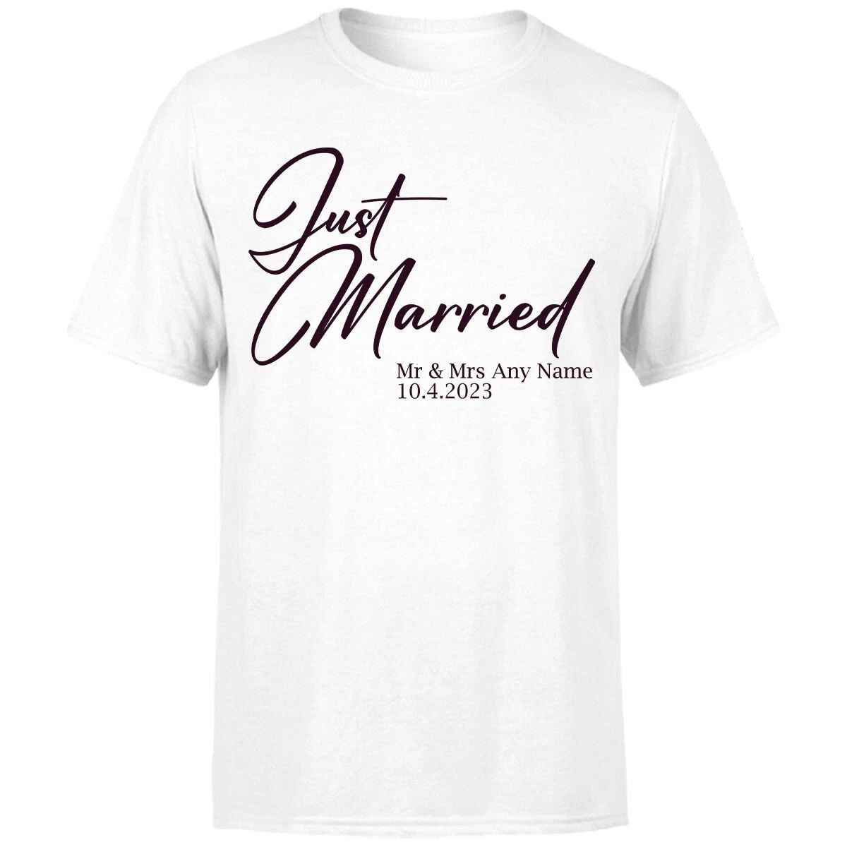 Mr & Mrs Just Married Anniversary Gift for Wife Husband Matching Tshirt#Or#P1#A Unisex T-shirt, Sweatshirt, Hoodie, Long Sleeve Tee - T-Shirt, Sweatshirt, Hoodie