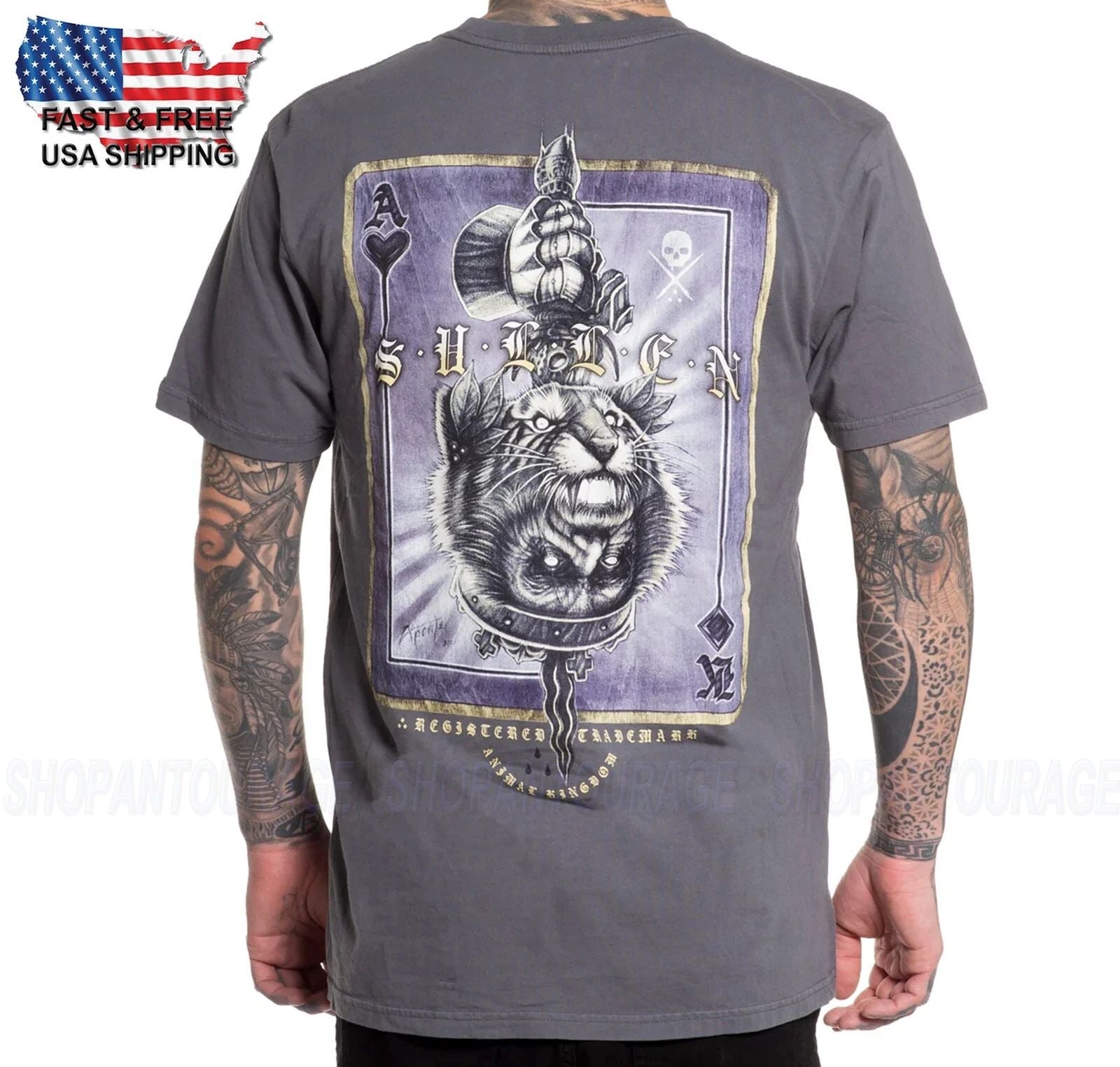 Sullen Animal Kingdom Premium Fit SCM6289 New Men's T-Shirt Unisex T-shirt, Sweatshirt, Hoodie, Long Sleeve Tee - T-Shirt, Sweatshirt, Hoodie