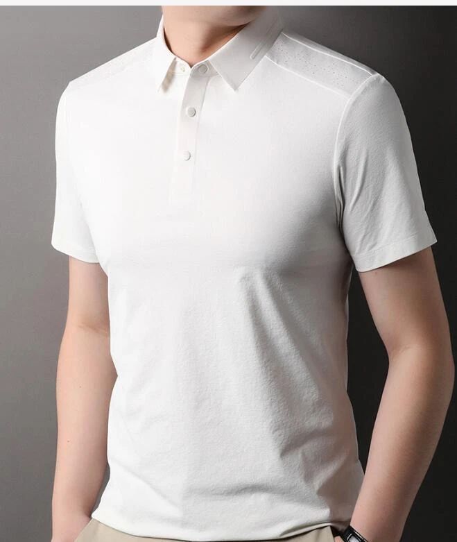 Men's Summer solid color antibacterial quick-drying shirt Thin fashionable lapel Unisex T-shirt, Sweatshirt, Hoodie, Long Sleeve Tee - T-Shirt, Sweatshirt, Hoodie