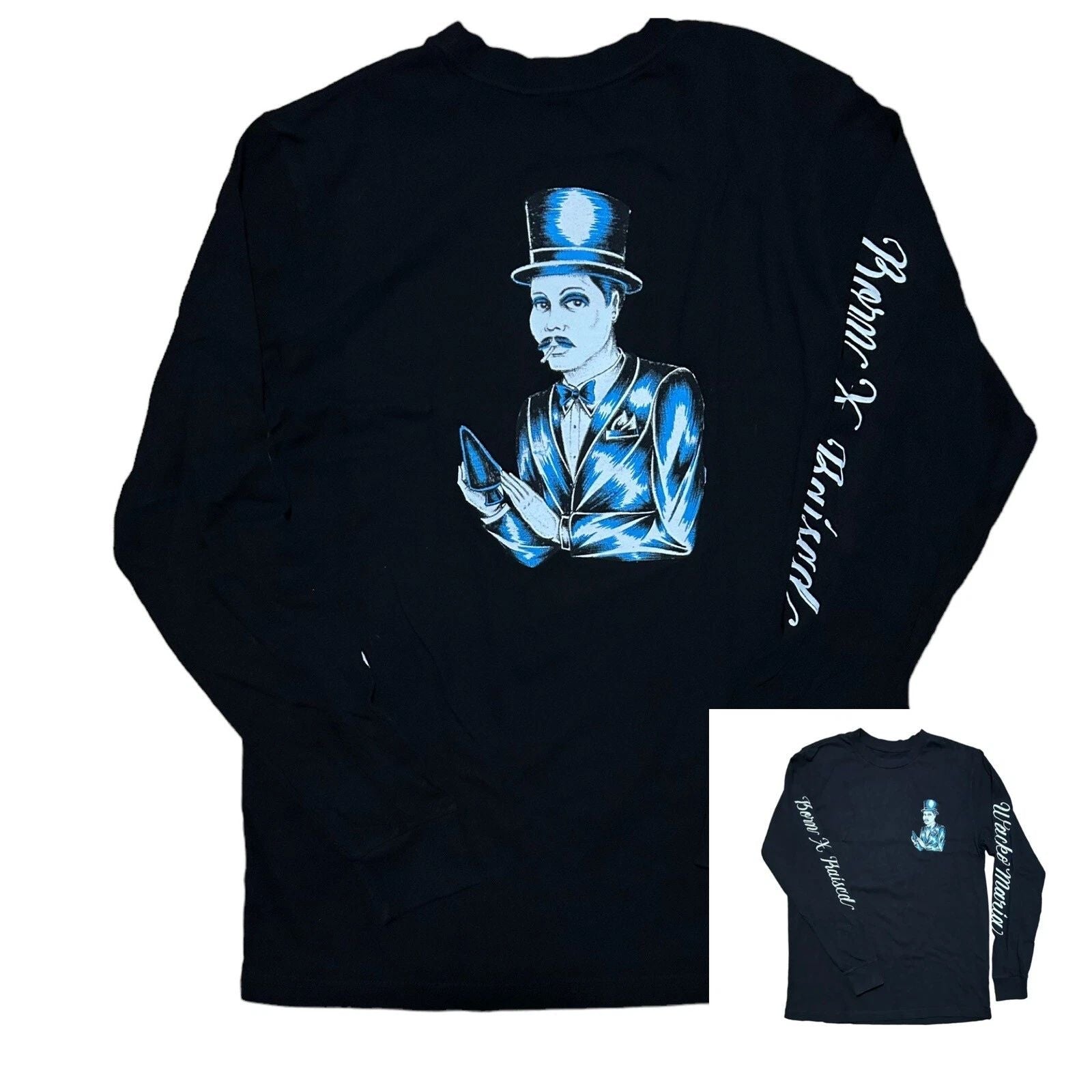 Born X Raised X Wacko Maria Long Sleeve T Shirt Small Black NEW NWOT Unisex T-shirt, Sweatshirt, Hoodie, Long Sleeve Tee - T-Shirt, Sweatshirt, Hoodie