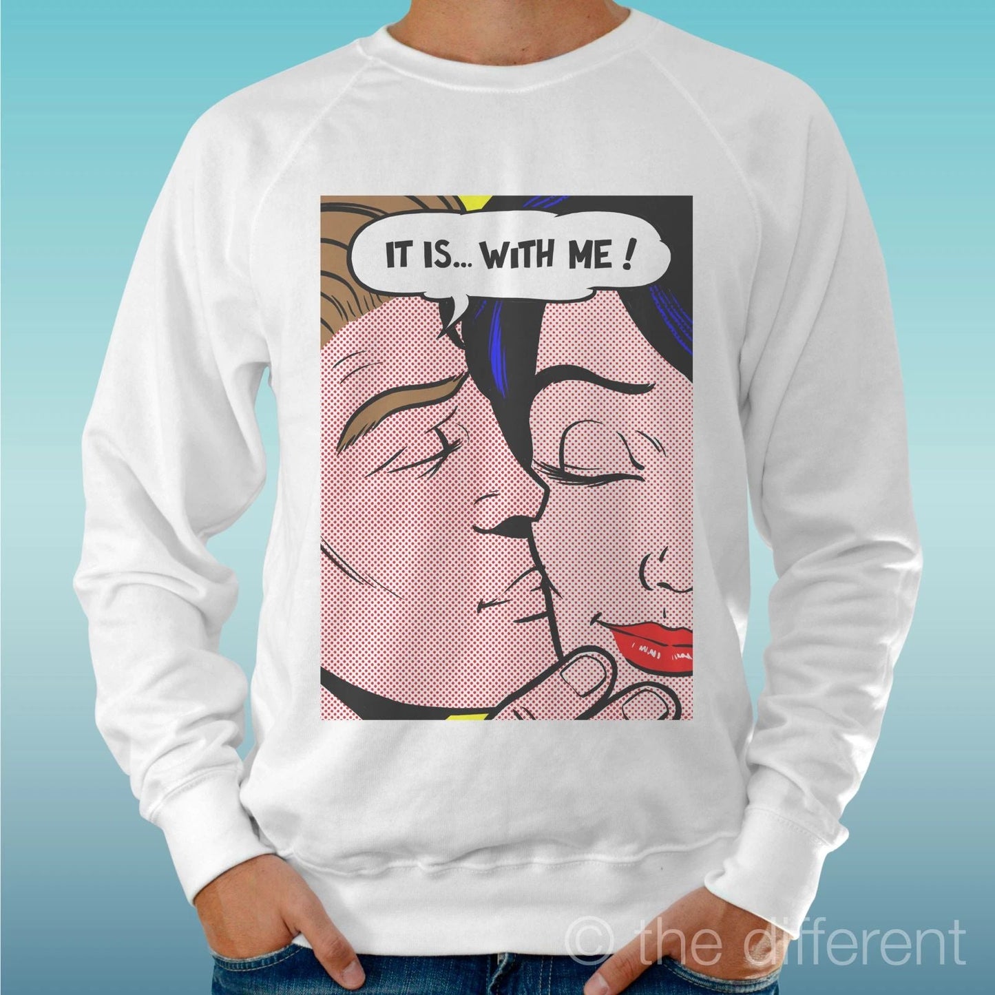 Felpa Man Light Sweater White " Art. Draw It Is White Me " Unisex T-shirt, Sweatshirt, Hoodie, Long Sleeve Tee - T-Shirt, Sweatshirt, Hoodie