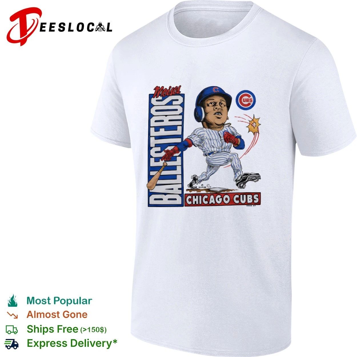Moises Ballesteros Chicago Cubs MLB Baseball T-shirt Unisex T-shirt, Sweatshirt, Hoodie, Long Sleeve Tee - T-Shirt, Sweatshirt, Hoodie