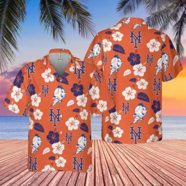 New York Mets Paradise Palm Hawaiian Shirt Unisex T-shirt, Sweatshirt, Hoodie, Long Sleeve Tee - T-Shirt, Sweatshirt, Hoodie