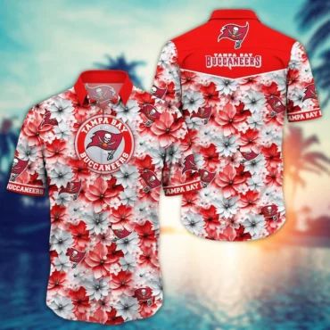 Tampa Bay Buccaneers Flower Laid Back Hawaiian Shirt Unisex T-shirt, Sweatshirt, Hoodie, Long Sleeve Tee - T-Shirt, Sweatshirt, Hoodie